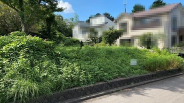 伊豆急荻｜前面道路より少し宅盤が高い平坦地